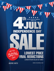 independence day sale banner vector graphic design