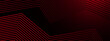Red and black vector 3D abstract line modern tech futuristic glow banner