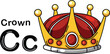 Illustration Isolated Alphabet Letter C-Crown