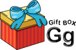 Illustration Isolated Alphabet Letter G-Gift box