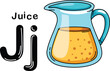 Illustration Isolated Alphabet Letter J-Juice