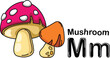 Illustration Isolated Alphabet Letter M-Mushroom