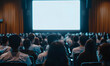 © simba kim - audience in the conference hall or seminar meeting with large media screen showing video presentation, Generative AI