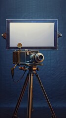 Wall Mural - video camera on a tripod