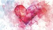 A romantic Valentines Day card with a dreamy watercolor heart design and a heartfelt message to express love and appreciation.