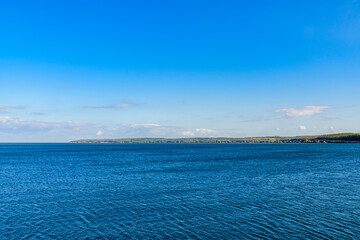 Wall Mural - Beautiful view of the Kremenchuk reservoir. Summer landscape