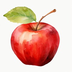 Apple  clipart, watercolor illustration clipart, 1500s, isolated on white background , low noise