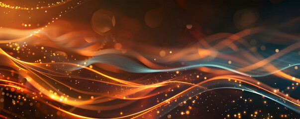 Wall Mural - abstract background with glowing lights ai generative