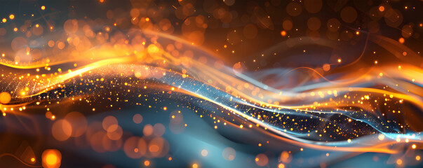 Wall Mural - abstract background with glowing lights ai generative