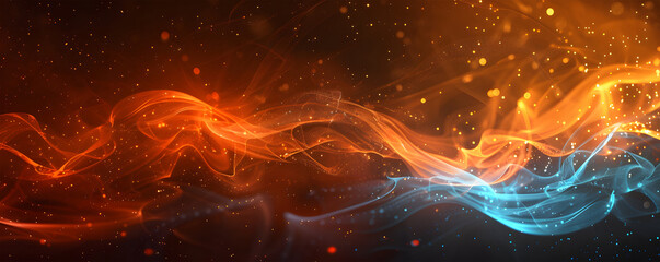 Wall Mural - abstract background with glowing lights ai generative