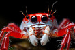 Eye-catching Image of a Creature with Prominent Red and White Eyestalks