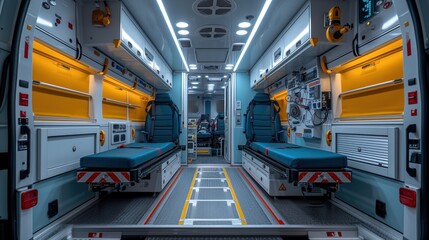 ambulance equipment inside interior