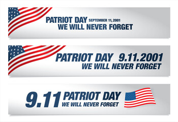 Wall Mural - Patriot Day. September, 11. We will never forget. Vector illustration