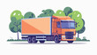 delivery truck lorry travel icon vector symbol design