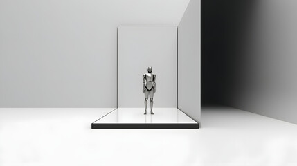 Digital technology artificial intelligence computer abstract graphic poster web page PPT background with generative