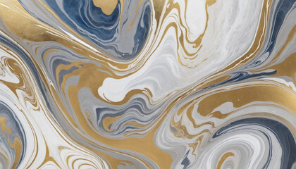 Wall Mural - Luxury marble in gold, white, blue and gray tones colorful background