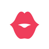 Fototapeta Zwierzęta - Lips icon. Kiss icon. Red lips, vector illustration