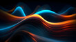 Digital technology 3D curve light wave abstract graphic poster web page PPT background