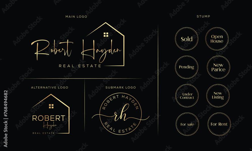 Real estate logo realtor logo property logo design vector template ...