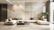Art deco minimalist interior design of modern livingroom. Generative AI