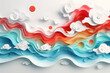 Chinese traditional festival Mid-Autumn Festival New Year background, simple style auspicious cloud pattern concept illustration