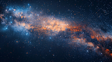 digital space abstract graphic poster with galaxy and nebula