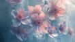 Ethereal bouquets of abstract flowers floating in a dreamlike haze, their delicate forms imbued with a sense of fragility and grace in