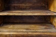 closeup of empty trunk podiums wooden texture
