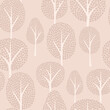 Trees seamless pattern Vector