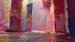 © AQ Arts - Playful experimentation with paint techniques and materials, resulting in unexpected and surprising compositions that challenge traditional notions of art in