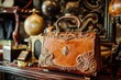handheld crafted handbag among luxury items