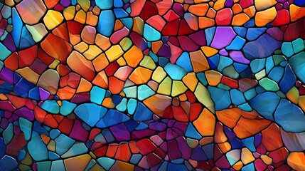 Stained glass mosaic gem abstract graphic poster web page PPT background