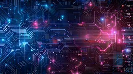 Binary Network: Abstract Digital Background