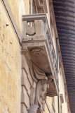 Fototapeta Konie - Italia, Toscana, Firenze, Palazzo Buontalenti noto come il Casino Mediceo di San Marco, particolare terrazza sulla facciata del Palazzo.