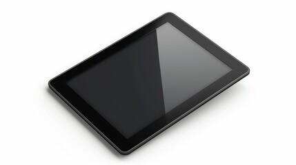 Poster - Black tablet PC isolated on white with clipping path