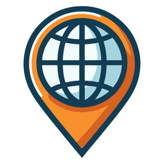 Wall Mural - Location icon. Map pin. gps. place marker. globe location illustration isolated on white