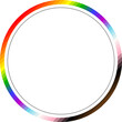 Circle Photo Frame with LGBT Pride Rainbow Gradient Colors. Frame Your Memories with Love, Diversity, and Inclusion in Vibrant Colors