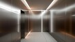Elevator Interior with Ambient Lighting. Generative ai