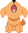 Cartoon character cute golden retriever dog for design.