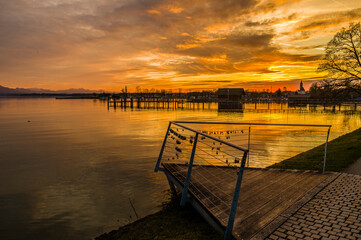 Wall Mural - Aussichtsplattform am Chiemsee