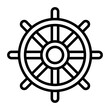 Steering wheel icon steering ship, steering wheel control concept symbol