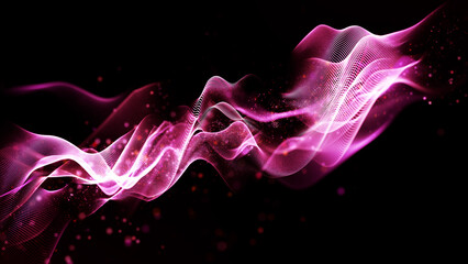 Abstract elegant luxury particle and dot wave background animation