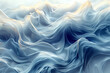 tourbillon de soie en forme de vagues bleu ciel 3D
