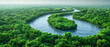 Aerial View of a Mangrove Forest: Green Veins of Nature Crisscrossing Tropical Waters