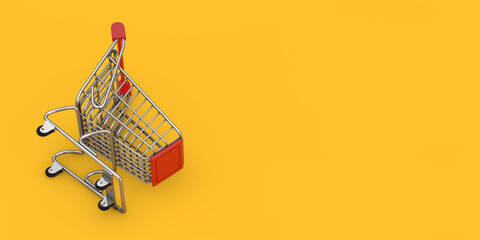 Poster - Shopping Cart Trolley. 3d Rendering