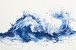 © mihrzn - A dynamic seascape with bold, crashing blue waves against a pristine white background.