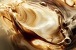 Photographic background image of vodka and espresso swirling together. generative AI