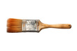 The Elegant Dance of a Wooden-Handled Paint Brush. On a White or Clear Surface PNG Transparent Background.