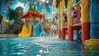 Children's area with water attractions
