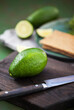 Fresh avocado on a cutting board ready to cook